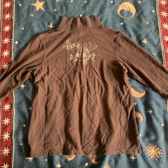 Brown Y2K Button Up - Picture 4 of 5